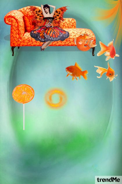 Sea fairy and golden fishes- Modna kombinacija