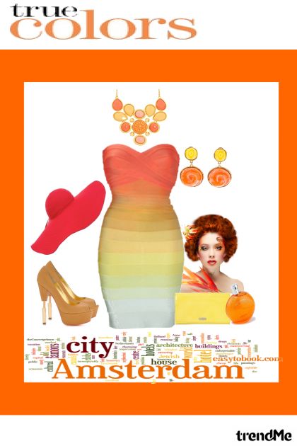 orange beauty- combinação de moda