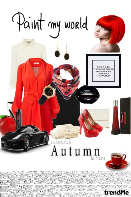 something red in my head- Fashion set