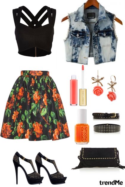 Naranja Chic- combinação de moda
