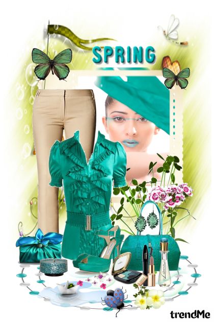 i love spring- Combinazione di moda