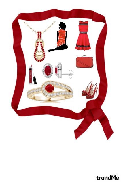 Red Ruby Knot Jewelry- Fashion set