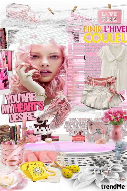 Love pink- combinação de moda