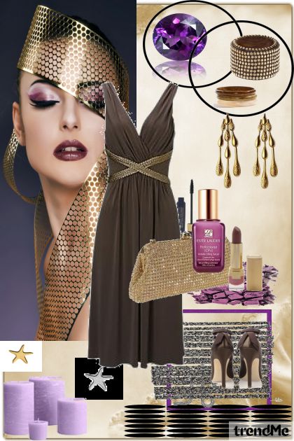 Gold, purple and brown  - Модное сочетание