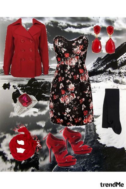 red autumn- Fashion set