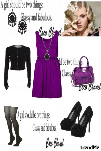 classy in purple- Fashion set