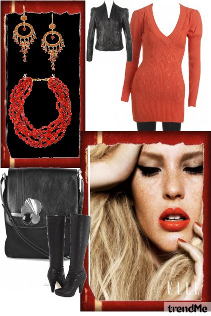 red-black- combinação de moda