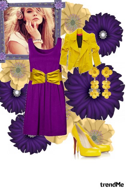 viola-yellow kombinacija- Combinaciónde moda