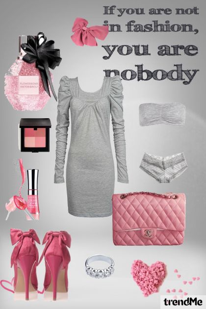 pink vs. grey- combinação de moda