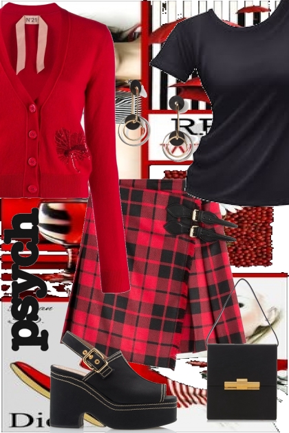 Red School Girl- Modna kombinacija