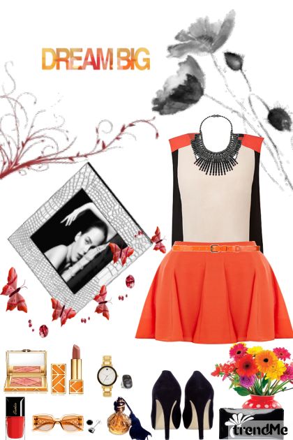 Orange fashion- Combinazione di moda