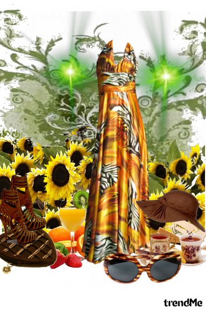 sunflower- Combinazione di moda