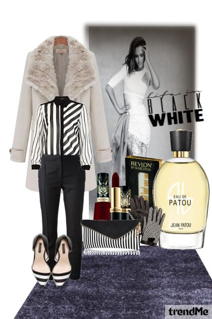 Life in black-white by Jessica Alba- Fashion set