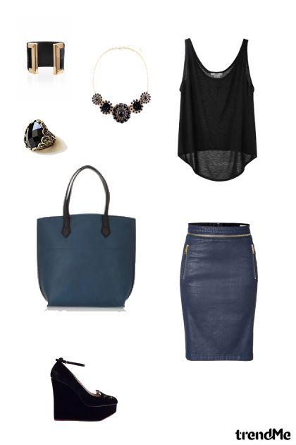 Plavo - crna kombinacija- Fashion set