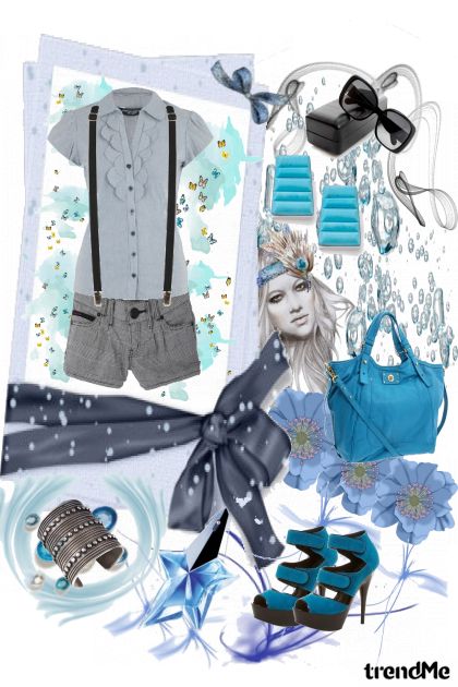 blue gift- Combinazione di moda