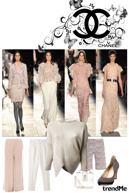 white pink chanel- Модное сочетание