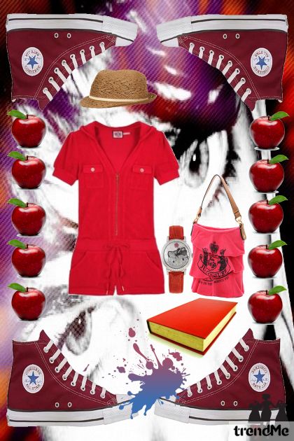 rebel red- Combinazione di moda