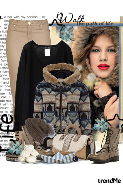 I love winter- combinação de moda