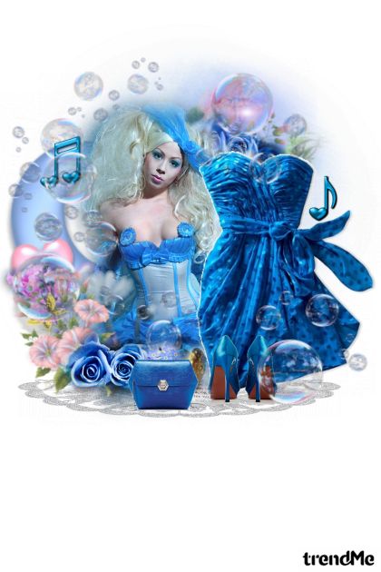 Blue bubbles- Combinazione di moda