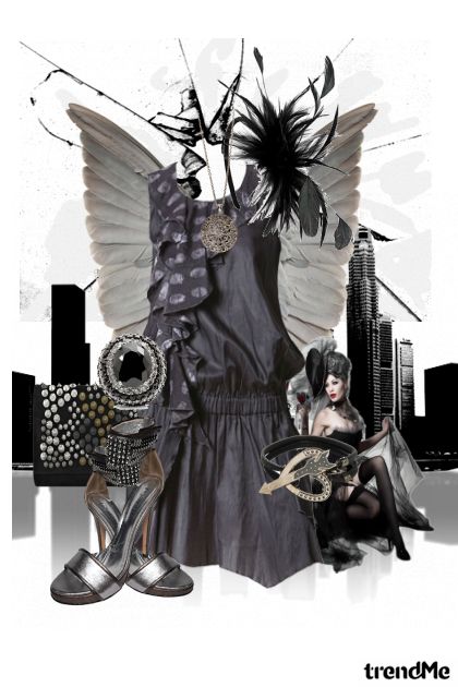 Dark city angel- Combinazione di moda