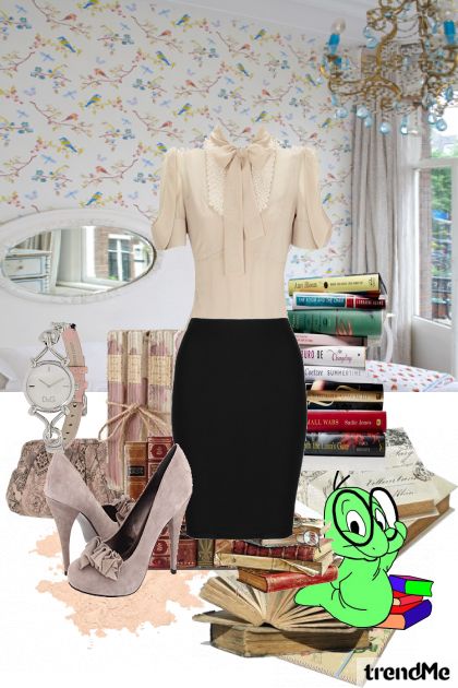 one day I'm gonna be a lawyer,but until that I'm only a bookworm- Combinazione di moda