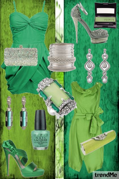 green ring- combinação de moda