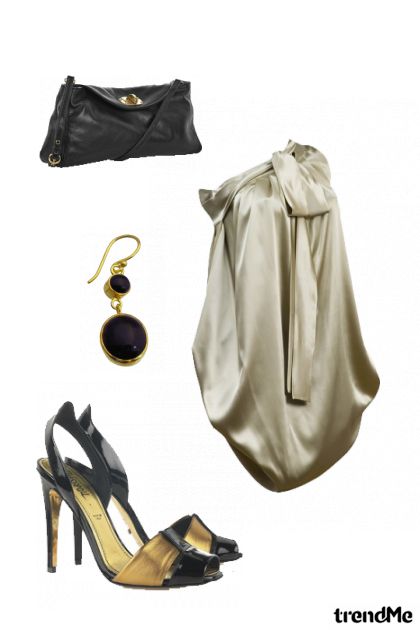 black & gold- combinação de moda