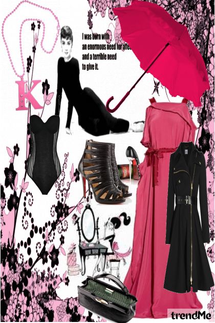 pink and black- Modekombination