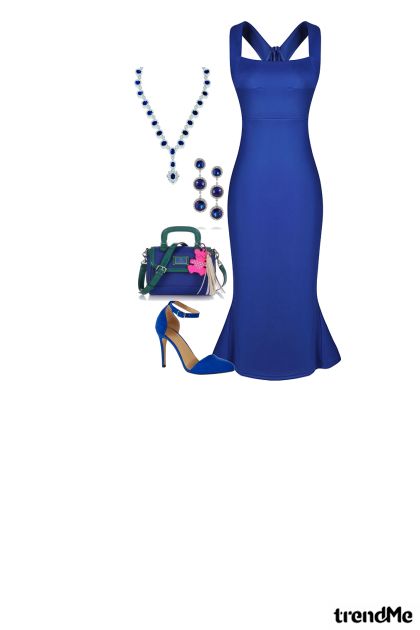 Blue Sapphire Diamond Necklace- Модное сочетание