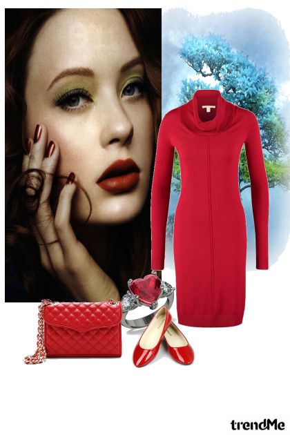 Red Look- combinação de moda