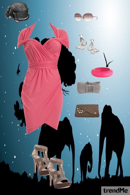 miss in pink dress- Modna kombinacija