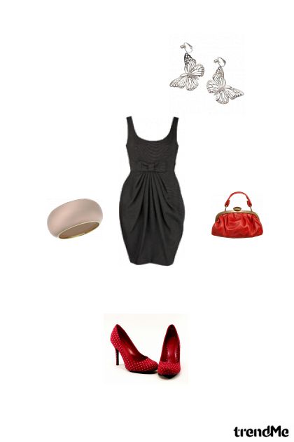 little red dress- combinação de moda