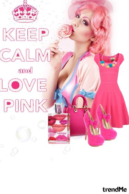 love pink - combinação de moda