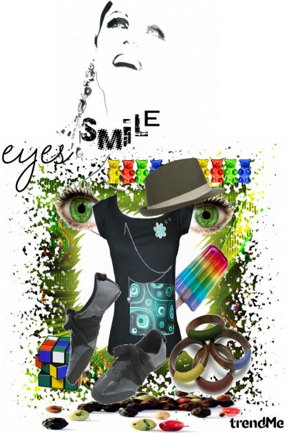 eyes and smile with colors- Modna kombinacija