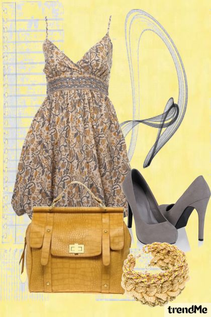 Grey & Yellow - combinação de moda