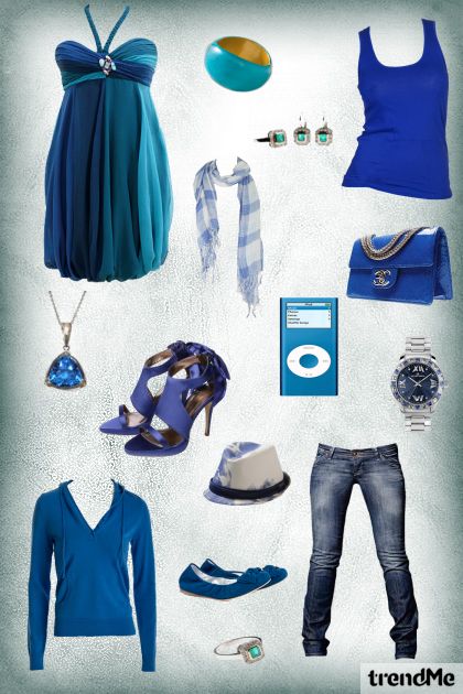 Blue or is it?- combinação de moda