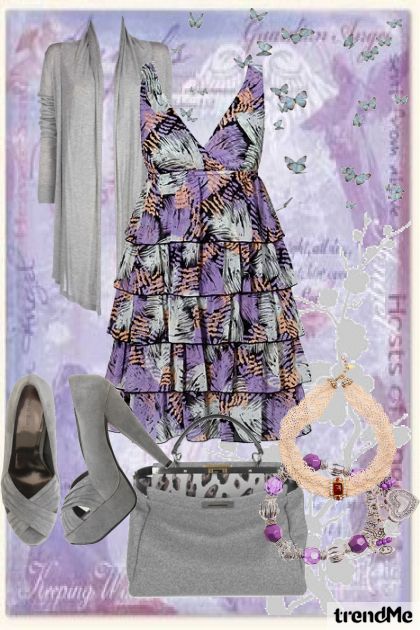 Purple & Grey- combinação de moda