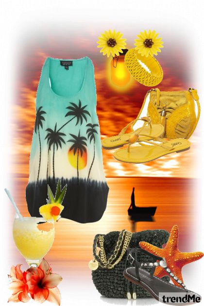 tropical sunset- Combinaciónde moda