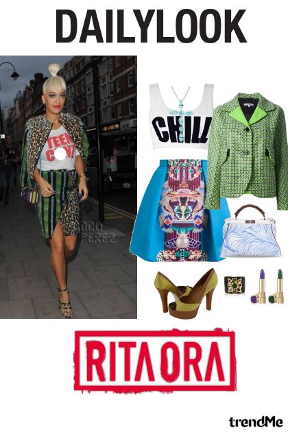 Rita Ora look.- Modna kombinacija