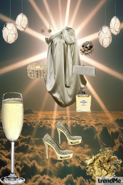 Glamorous en champagne- Модное сочетание