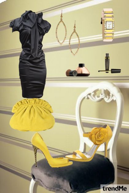 crno-žuto- combinação de moda
