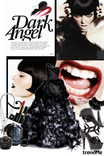 dark angel- combinação de moda