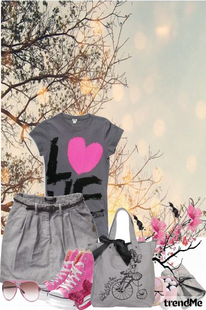 ...gray with little pink...- Fashion set