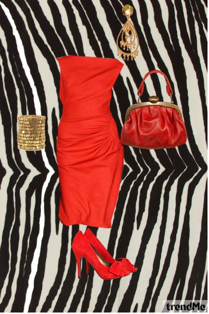 Lady in Red- Combinazione di moda
