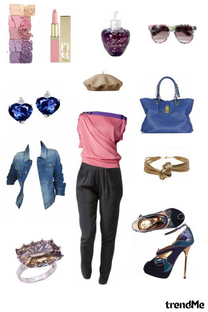 blue- Combinazione di moda