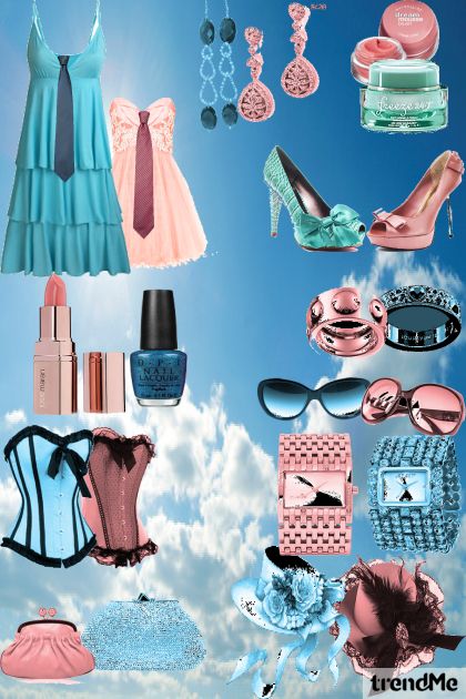 blue  end     pink- Модное сочетание