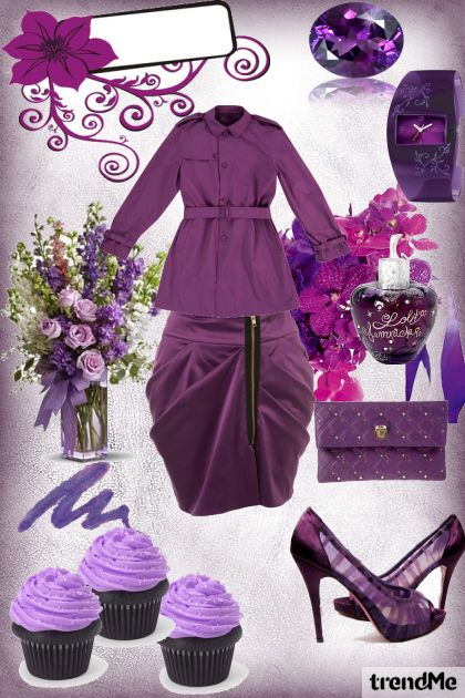Purple rain . . . - combinação de moda