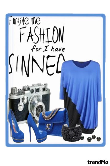 Lady in blue shoes- Combinazione di moda