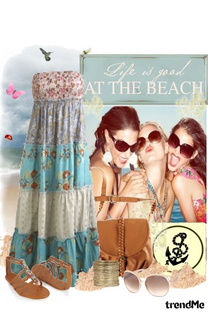 Life is good AT THE BEACH- Combinazione di moda