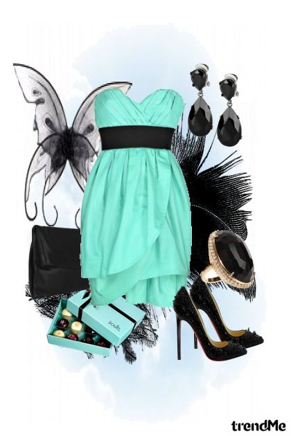 turquoise in Black- Combinazione di moda